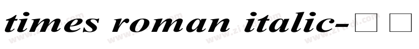 times roman italic字体转换